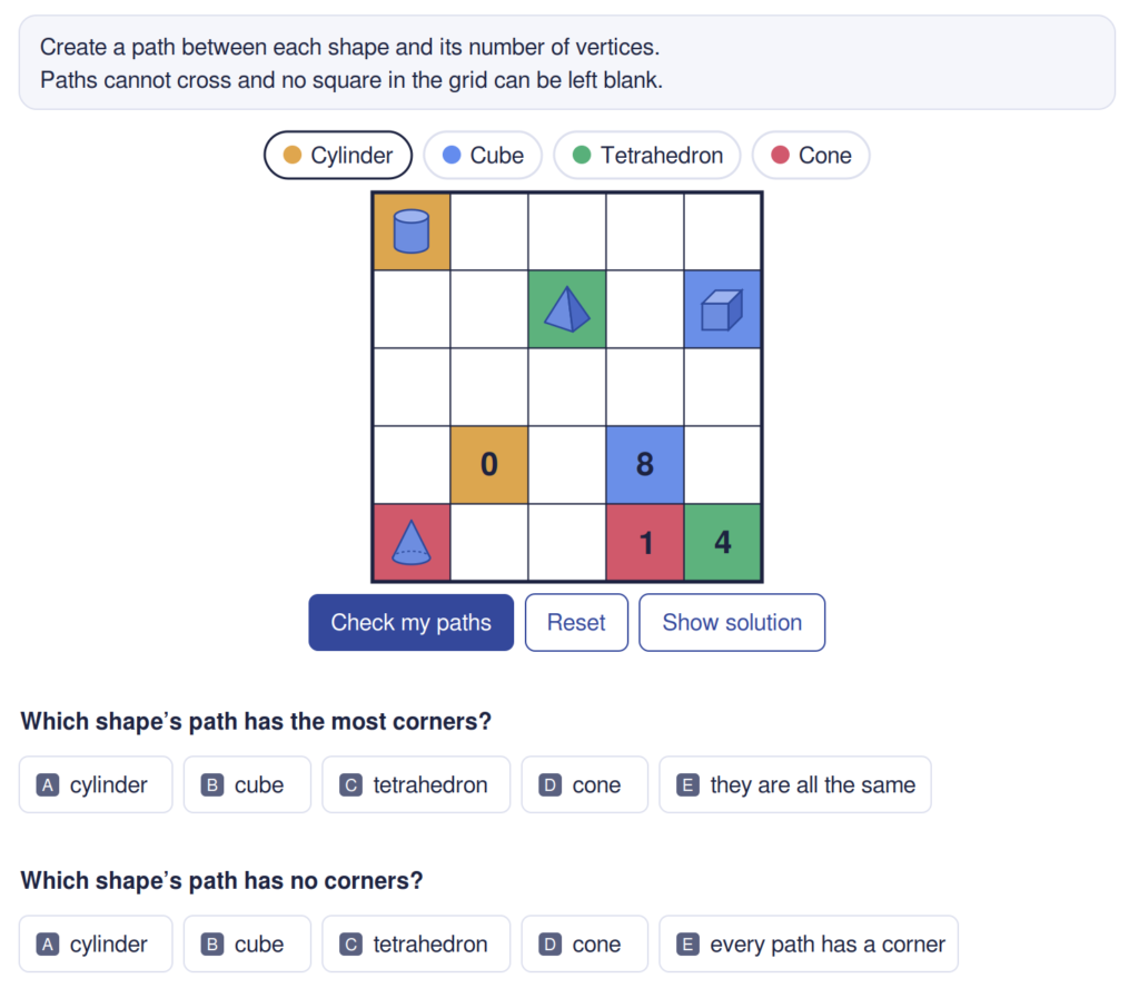 Reasoning puzzle encouraging children to develop logical thinking and problem-solving skills for 11+ exam preparation.